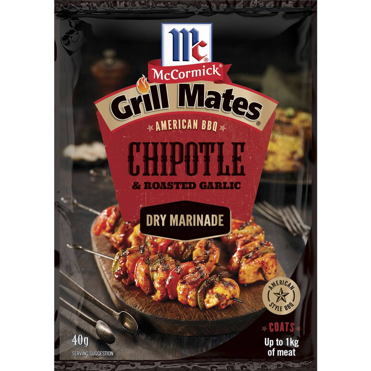 5 PACK of Mccormicks Grill Mates Chipotle & Garlic  40g