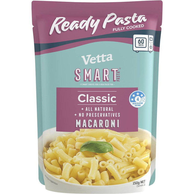 5 PACK of Vetta Ready Pasta Classic Macaroni 150g