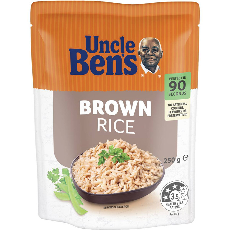 5 PACK of Uncle Ben's Microwave Brown Rice  250g