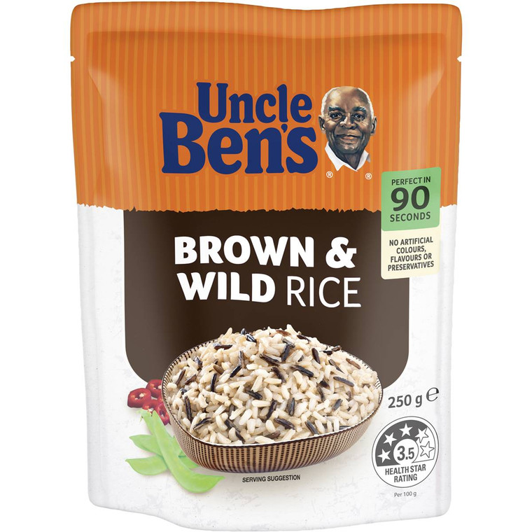 5 PACK of Uncle Ben's Microwave Brown & Wild Rice 250g
