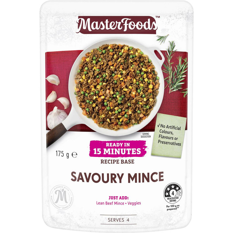 5 PACK of Masterfoods Savoury Mince Recipe Base 175g