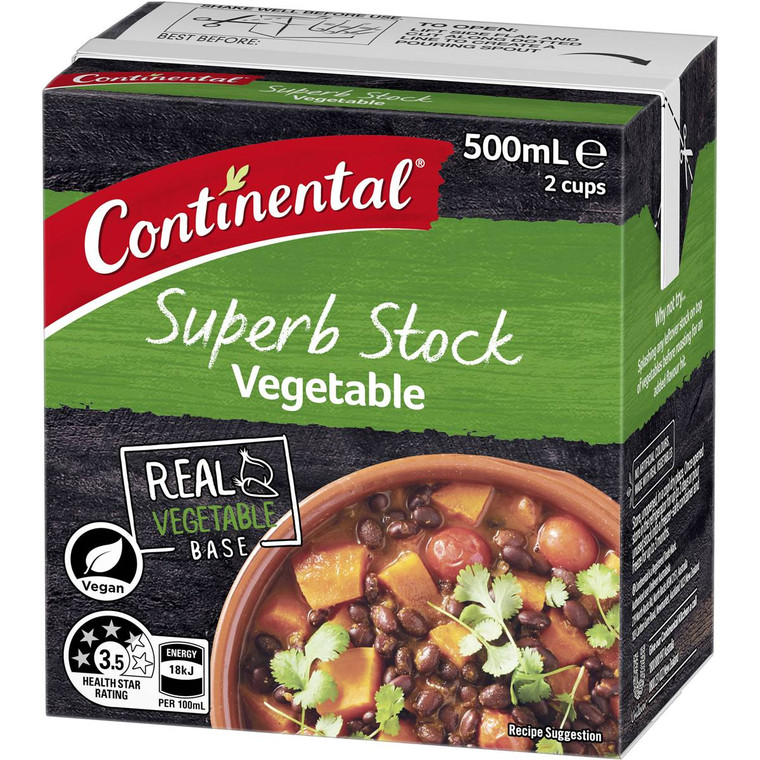 5 PACK of Continental Vegetable Liquid Stock  500ml