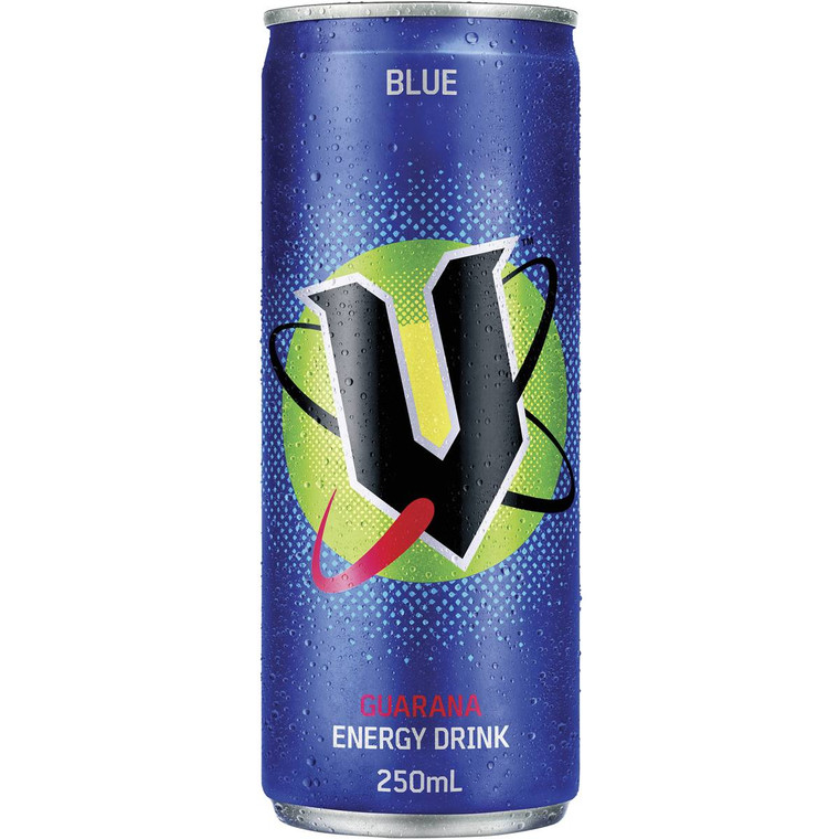 5 PACK of V Energy Drink Blue Can 250ml