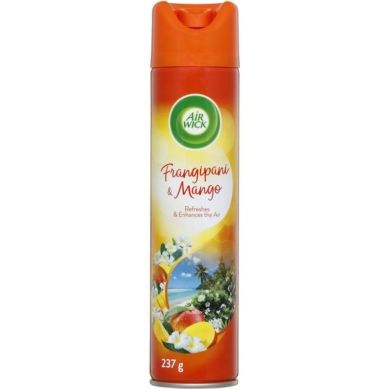 5 PACK of Air Wick Manual Spray Air Freshener Frangipani Mango 237g