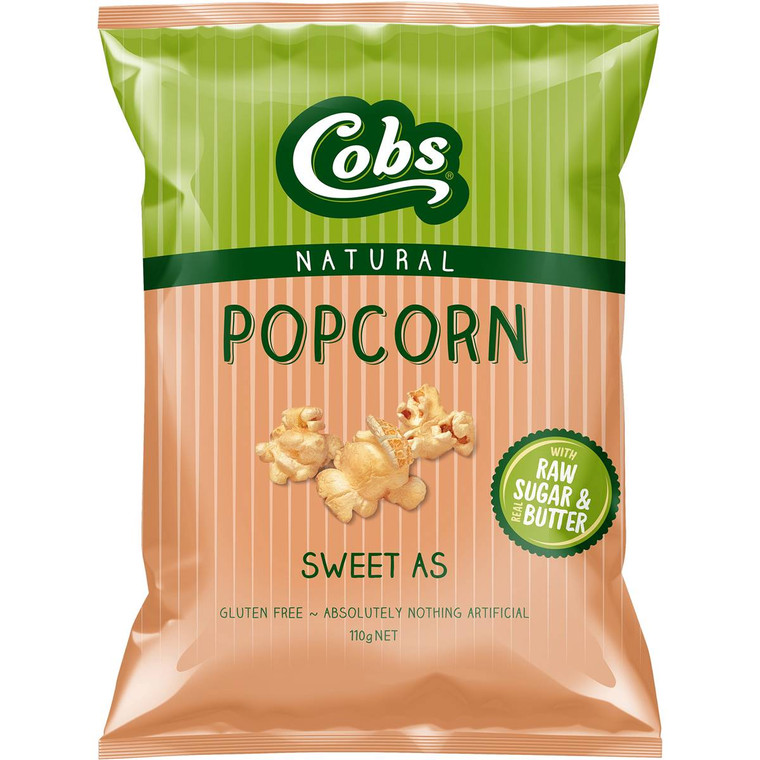 5 PACK of Cobs Popcorn Sweet As Gluten Free 110g
