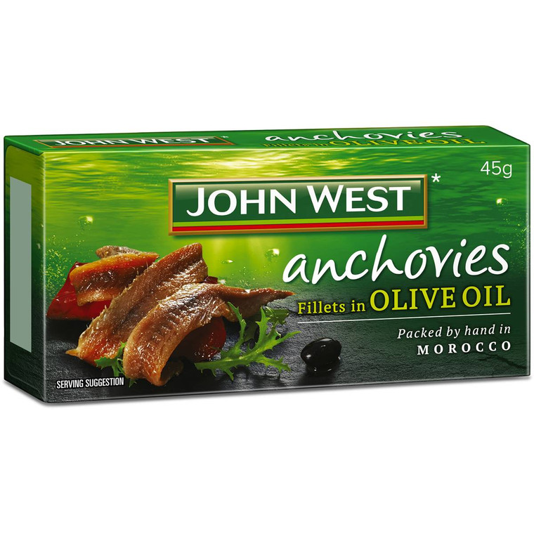 5 PACK of John West Anchovies 45g