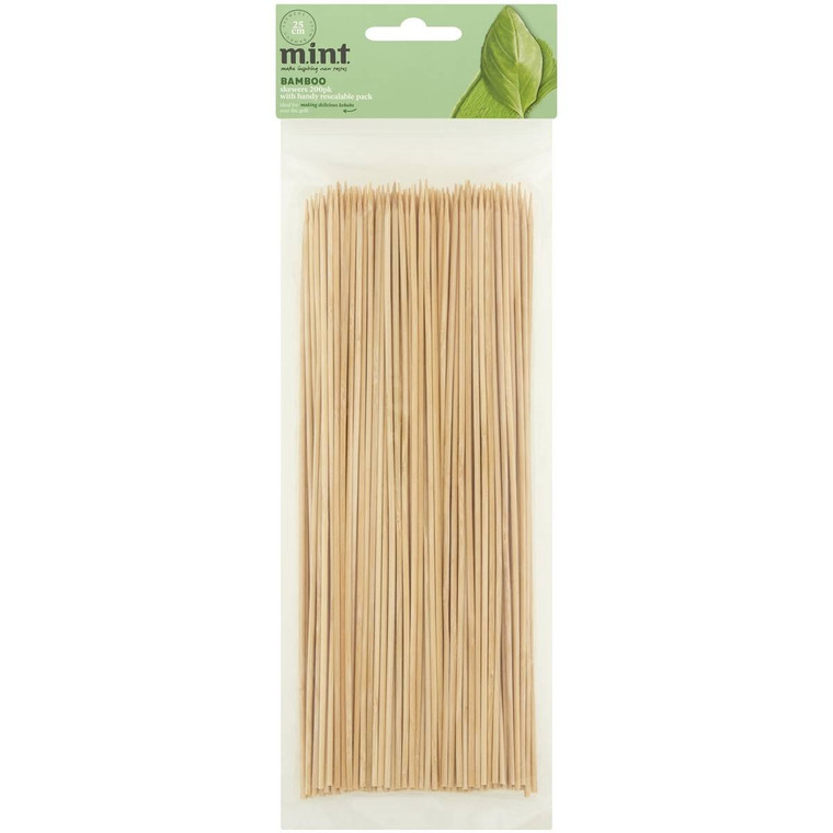 5 PACK of Mint Bamboo Skewer 25cm 200 pack