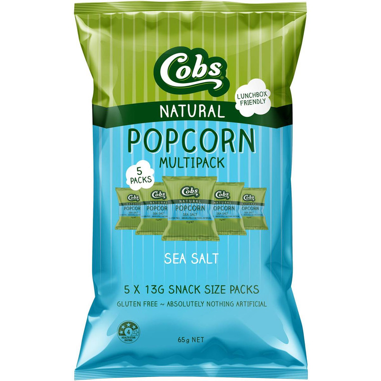 5 PACK of Cobs Popcorn Sea Salt Multipack Gluten Free 5 pack