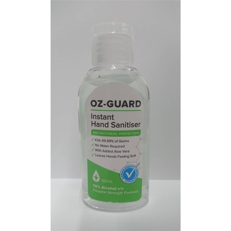 5 PACK of Oz Guard Hand Sanitiser 60ml