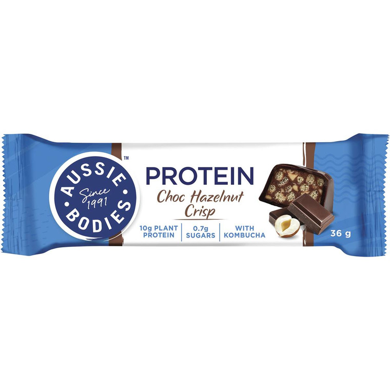 5 PACK of Aussie Bodies Protein Bar Choc Hazelnut Crisp 36g