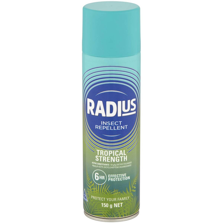 5 PACK of Radius Insect Repellent Tropical Strength 150g