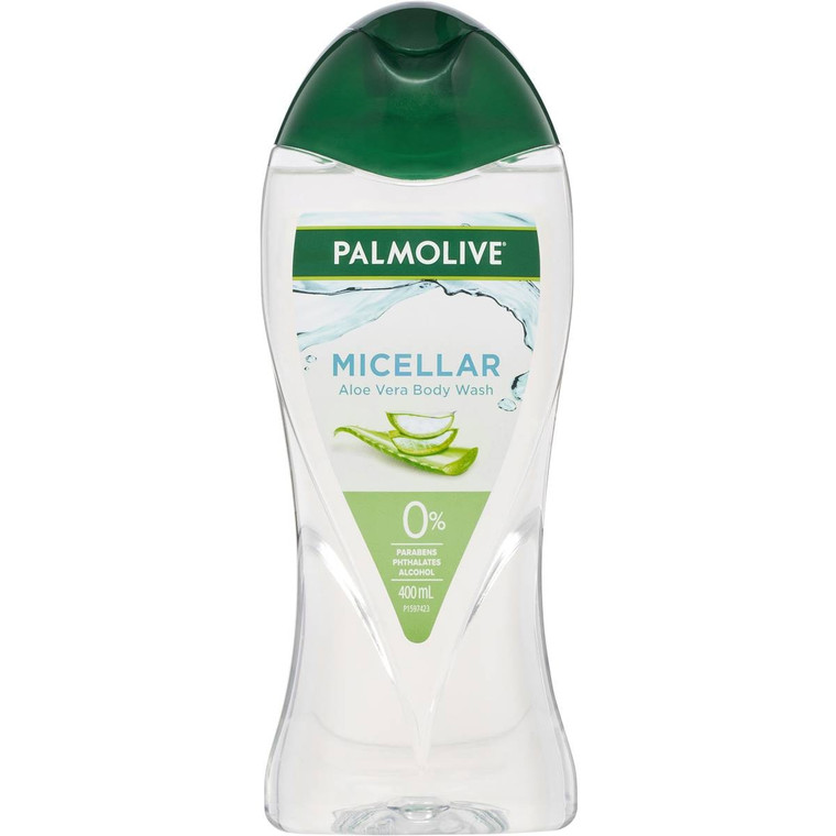 5 PACK of Palmolive Micellar Body Wash Aloe Vera 0% Shower Gel 400ml