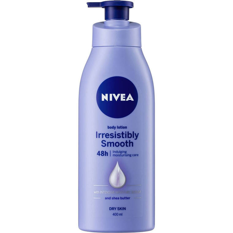 5 PACK of Nivea Irresistibly Smooth Body Moisturiser + Shea Butter 400ml