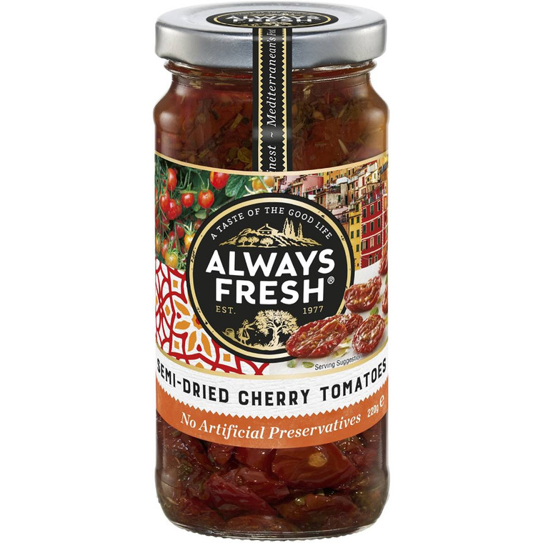 5 PACK of Always Fresh Semi-dried Cherry Tomatoes 220g