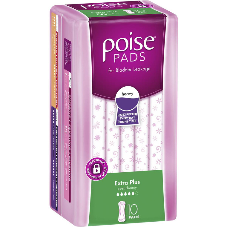5 PACK of Poise Incontinence Pads Extra Plus Absorbency 10 pack