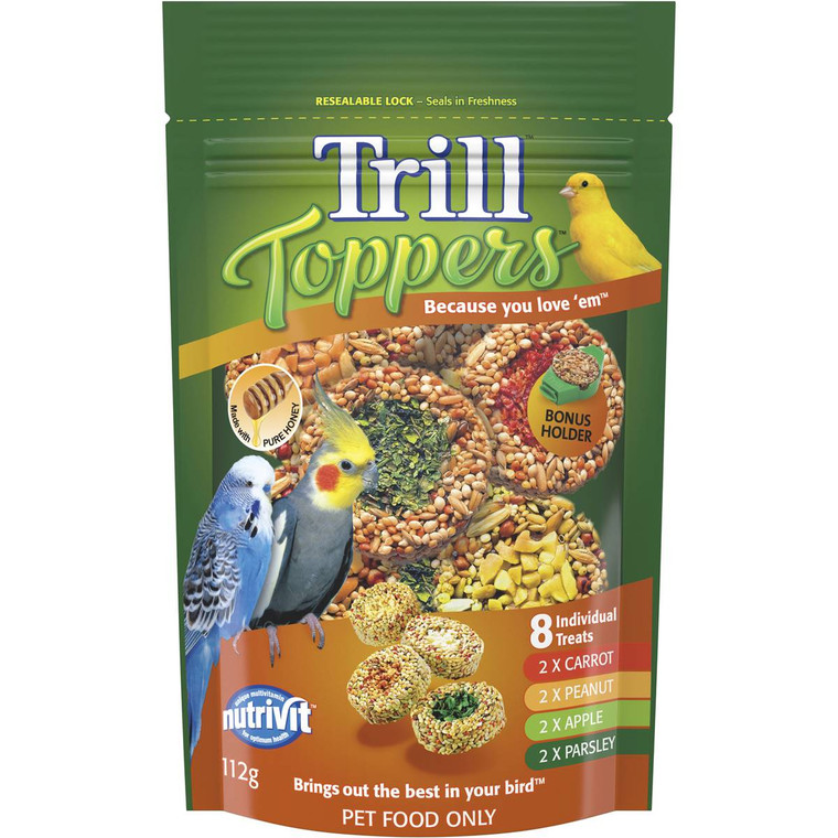 5 PACK of Trill Toppers Bird Treat 112g