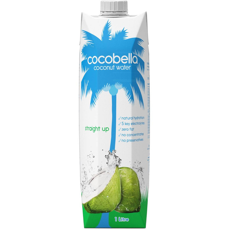 5 PACK of Cocobella Straight Up Coconut Water 1l