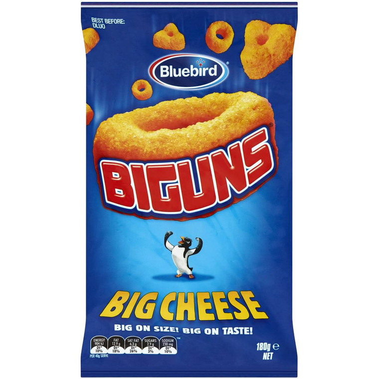 5 PACK of Bluebird Biguns Cheese 180g