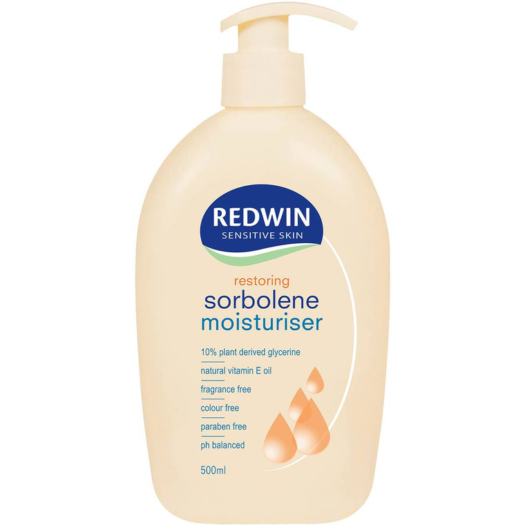 5 PACK of Redwin Sorbolene Body Moisturiser With Vitamin E 500ml