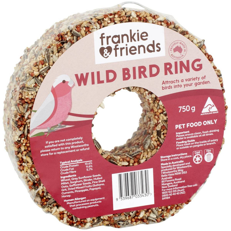 5 PACK of Frankie & Friends Wild Bird Ring 750g