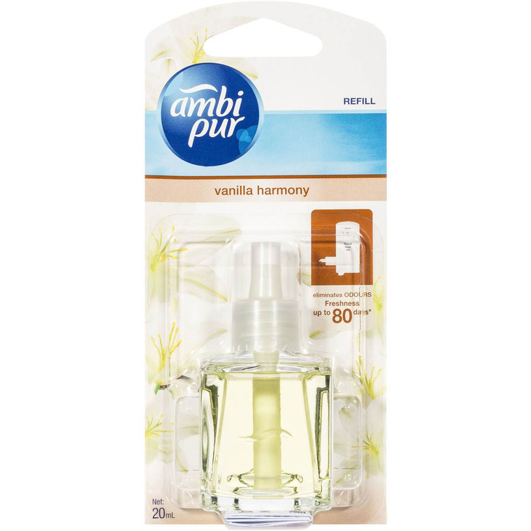 5 PACK of Ambi Pur Plug In Air Freshener Vanilla Harmony Refill 20ml