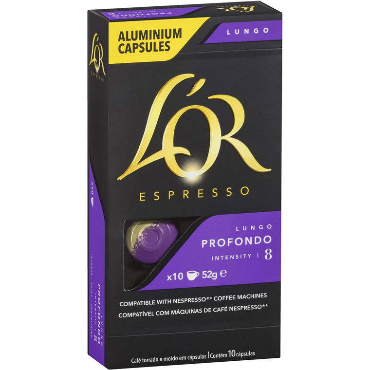5 PACK of L'or Espresso Lungo Profondo Coffee Capsules 10 pack