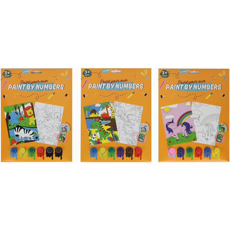 5 PACK of Gm Housebrand Paint By Numbers Assorted