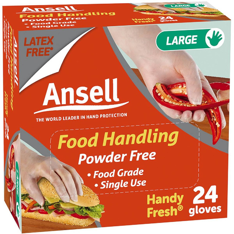 5 PACK of Ansell Gloves Powder Free Disposable Large 24 pack