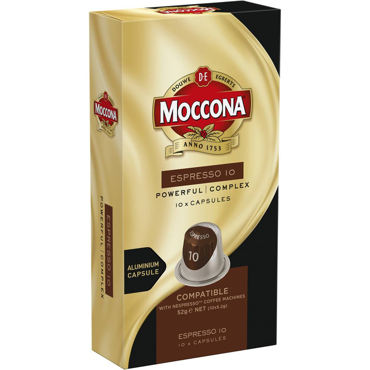 5 PACK of Moccona Espresso 10 Coffee Capsules 10 pack