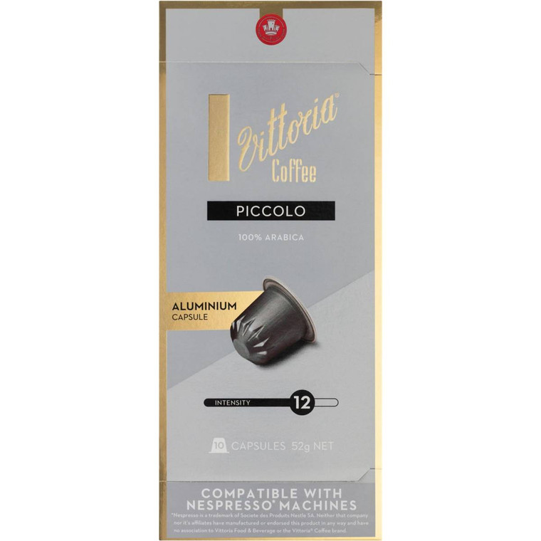 5 PACK of Vittoria Piccolo Nespresso Compatible Coffee Capsules pack 10