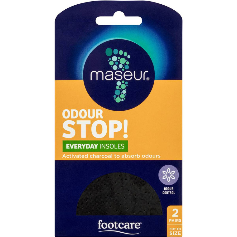 3 PACK OF Maseur Footcare Odour Insoles Regular  2 pack