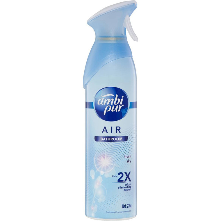 3 PACK OF Ambi Pur Bathroom Spray Fresh Sky 275g