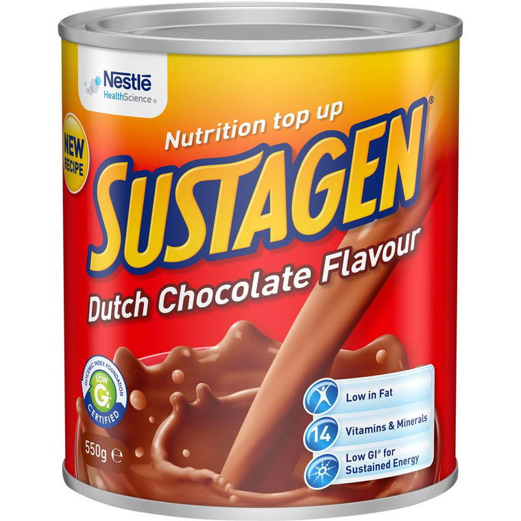 3 PACK OF Sustagen Dutch Chocolate Flavour 550g