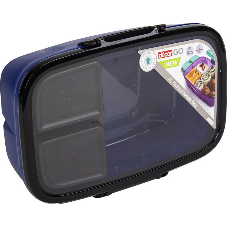 3 PACK OF Decor Go Lunch Box Divided 2.7l
