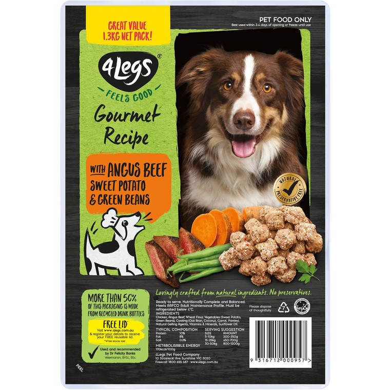 3 PACK OF 4 Legs Angus Beef Meatballs 1.3kg