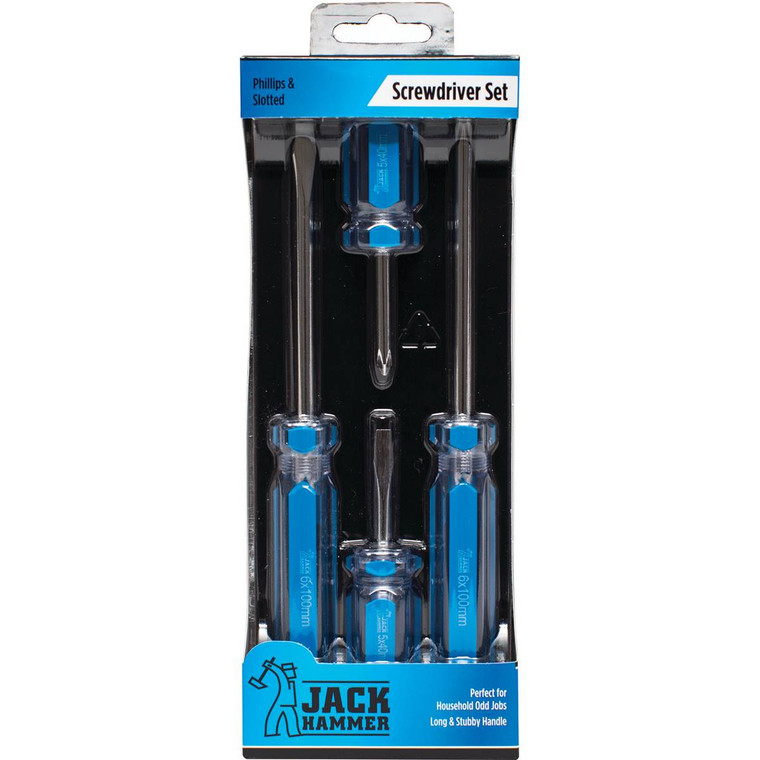 3 PACK OF Jack Hammer Screw Driver Set 4 Piece