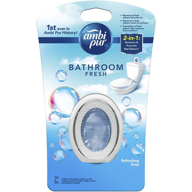 3 PACK OF Ambi Pur Bathroom Fresh Air Freshener Refreshing Soap 6ml