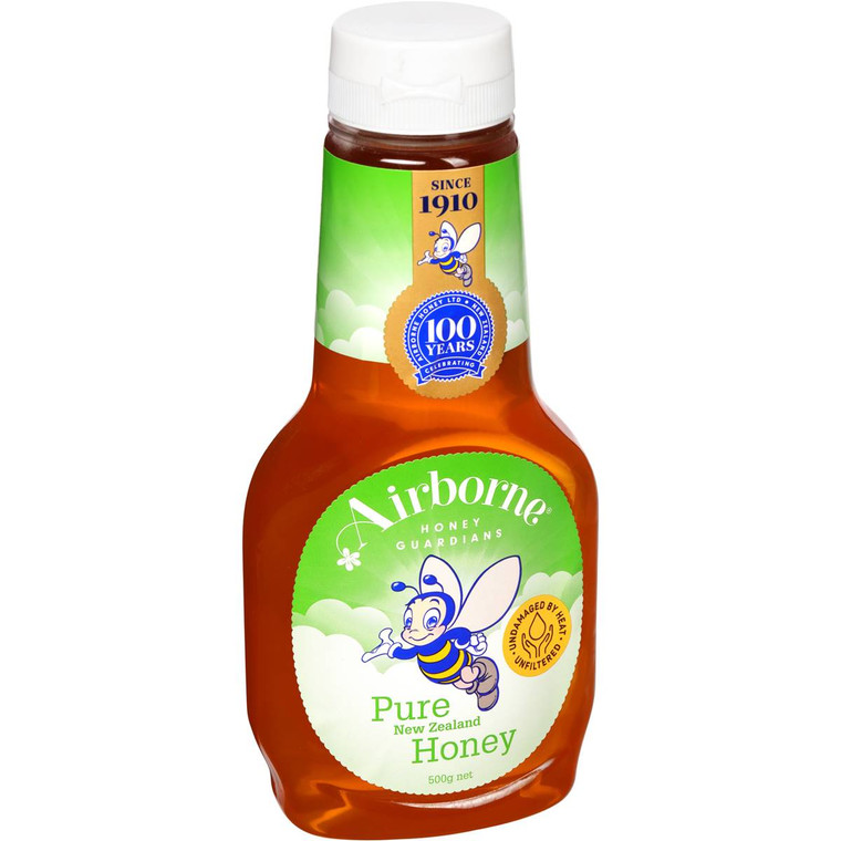 3 PACK OF Airborne Pure New Zealand Honey 500g