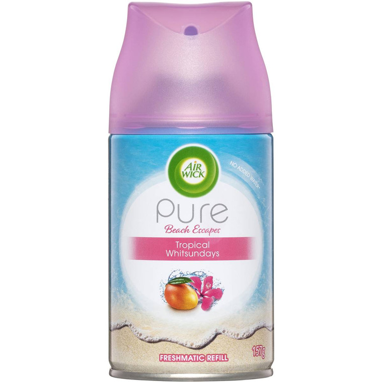 3 PACK OF Air Wick Pure Beach Escapes Tropical Whitsundays Refill 157g