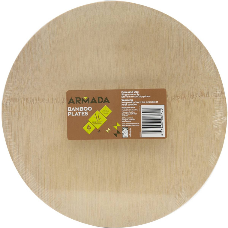 3 PACK OF Armada Bamboo Plates  6 pack