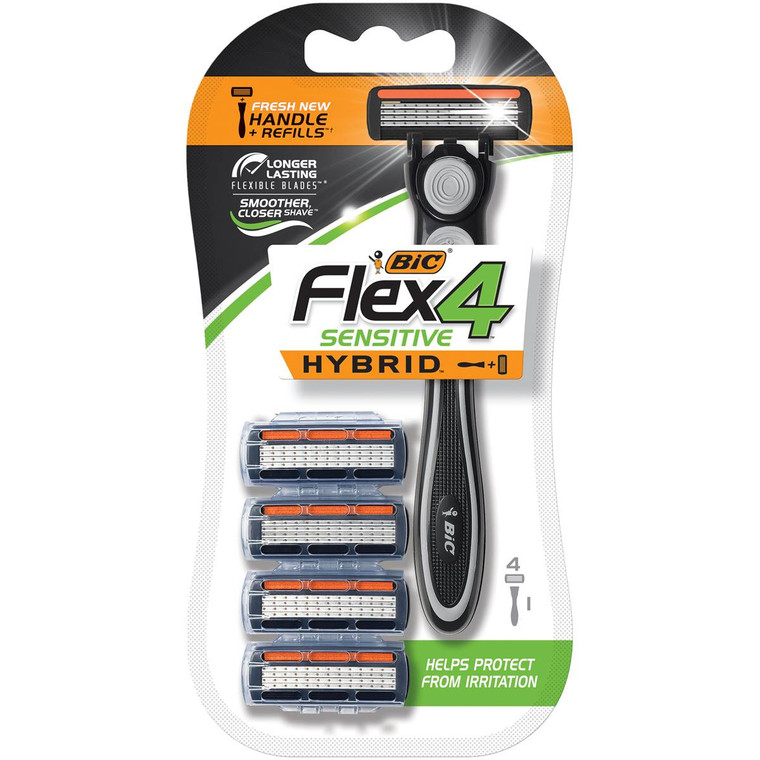 3 PACK OF Bic Flex 4 Hybrid Shaver 4 pack