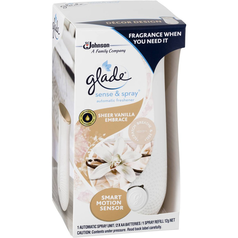 3 PACK OF Glade Sense & Spray Primary Vanilla 12g