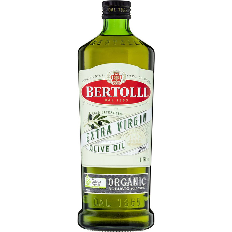 3 PACK OF Bertolli Organic Extra Virgin Olive Oil Robusto Bold Taste 1l