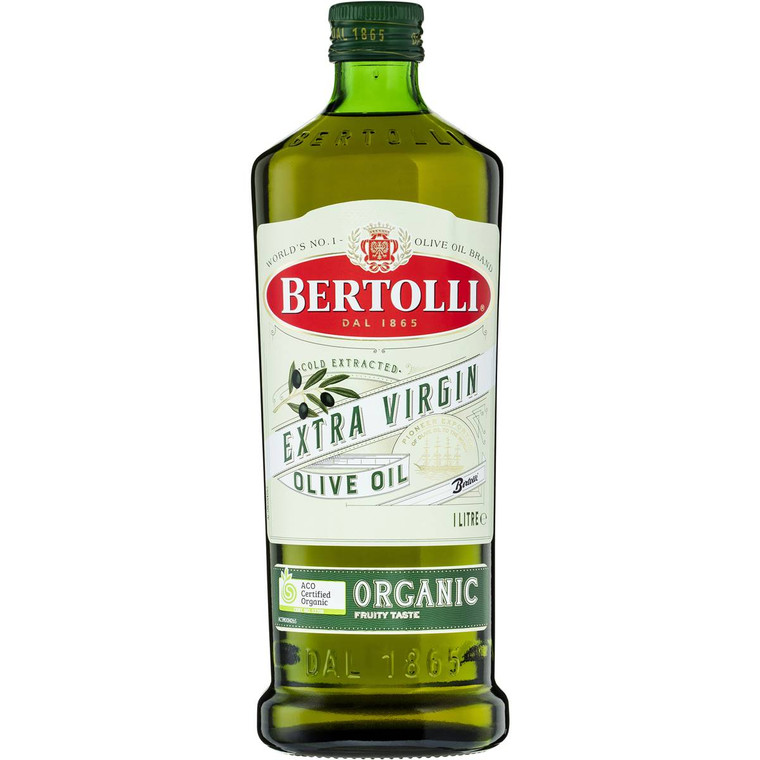 3 PACK OF Bertolli Organic Extra Virgin Olive Oil Fruity Taste 1l