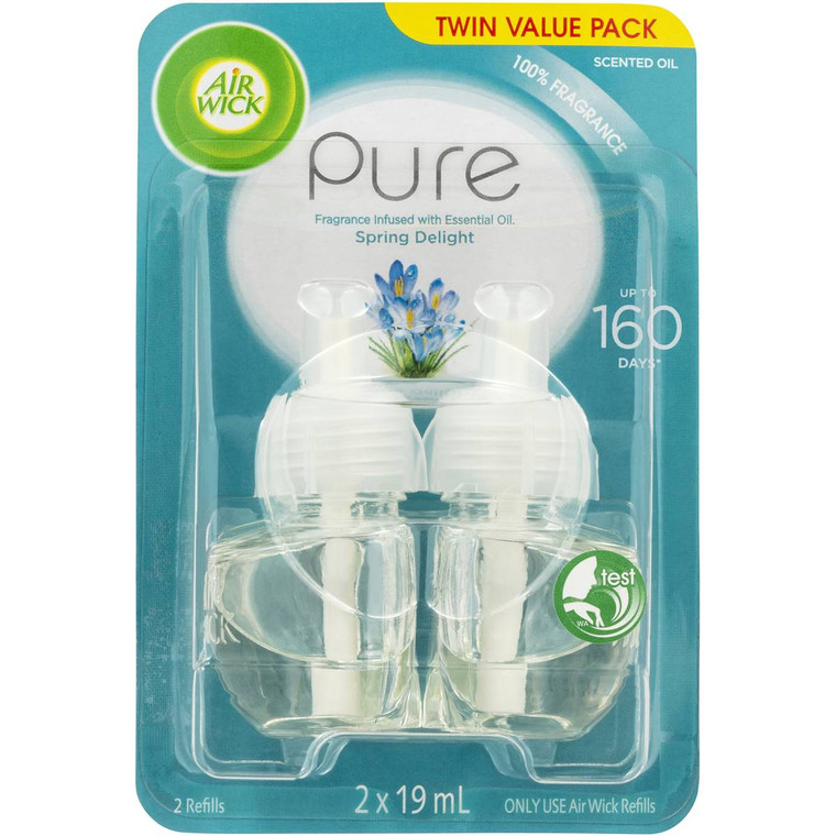 3 PACK OF Air Wick Pure Spring Delight Electric Twin Refill 19ml
