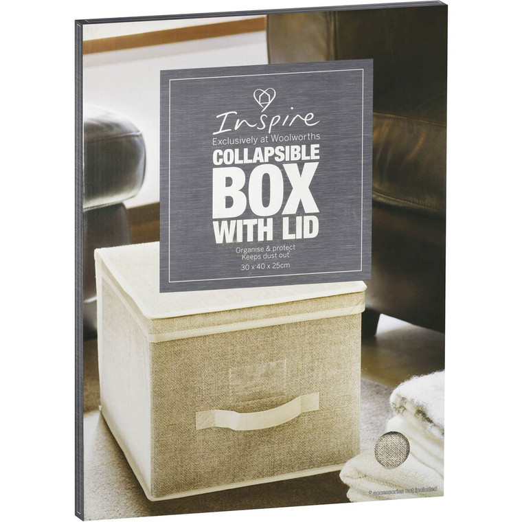 3 PACK OF Inspire Collapsible Box With Lid