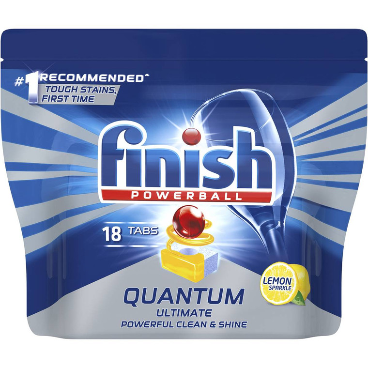 3 PACK OF Finish Powerball Quantum Ultimate Dishwasher Tablets Lemon 18 pack