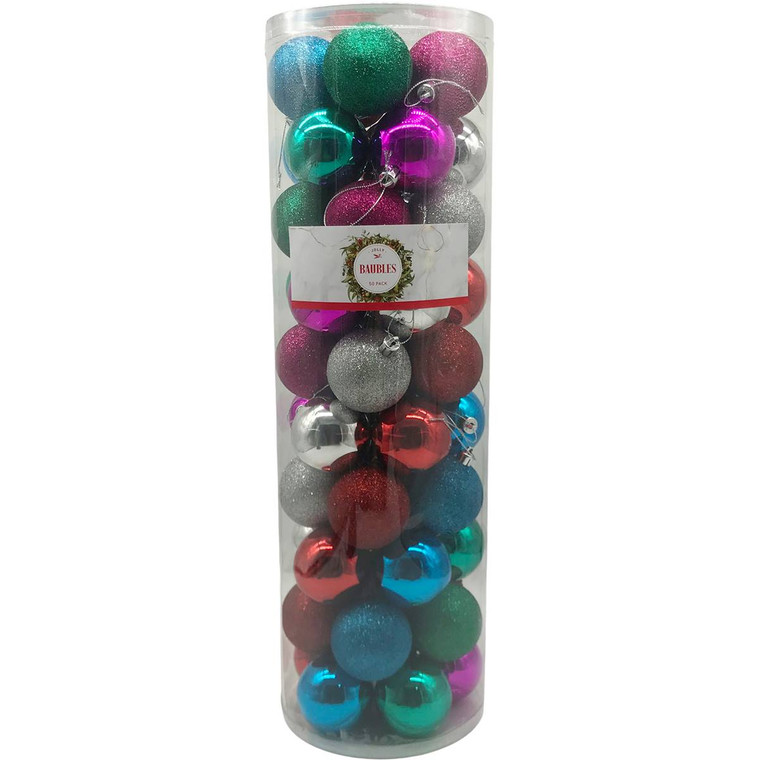 3 PACK OF Christmas Christmas Jolly Baubles  50 pack