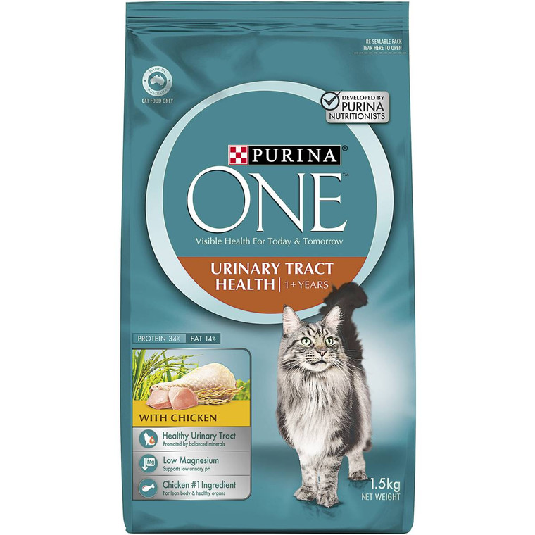 3 PACK OF Purina One Urinary Tract Health Cat Formula With Chicken 1.5kg