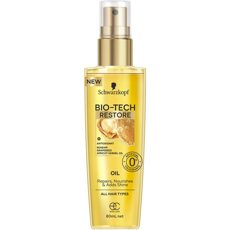 3 PACK OF Schwarzkopf Bio Tech Restore Oil 80ml